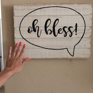 OH BLESS wooden wall decor